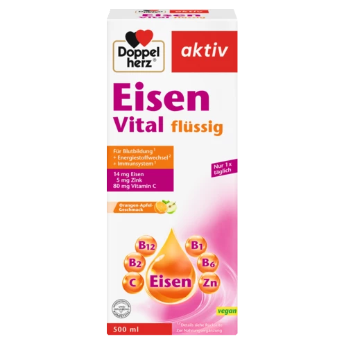 Abbildung der Produktverpackung Doppelherz aktiv Eisen Vital Frontansicht